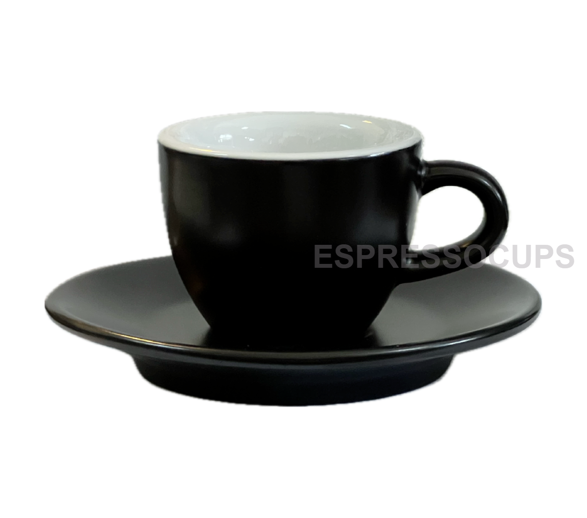 "TULIPANO" 70ml Espresso Cups - black matte